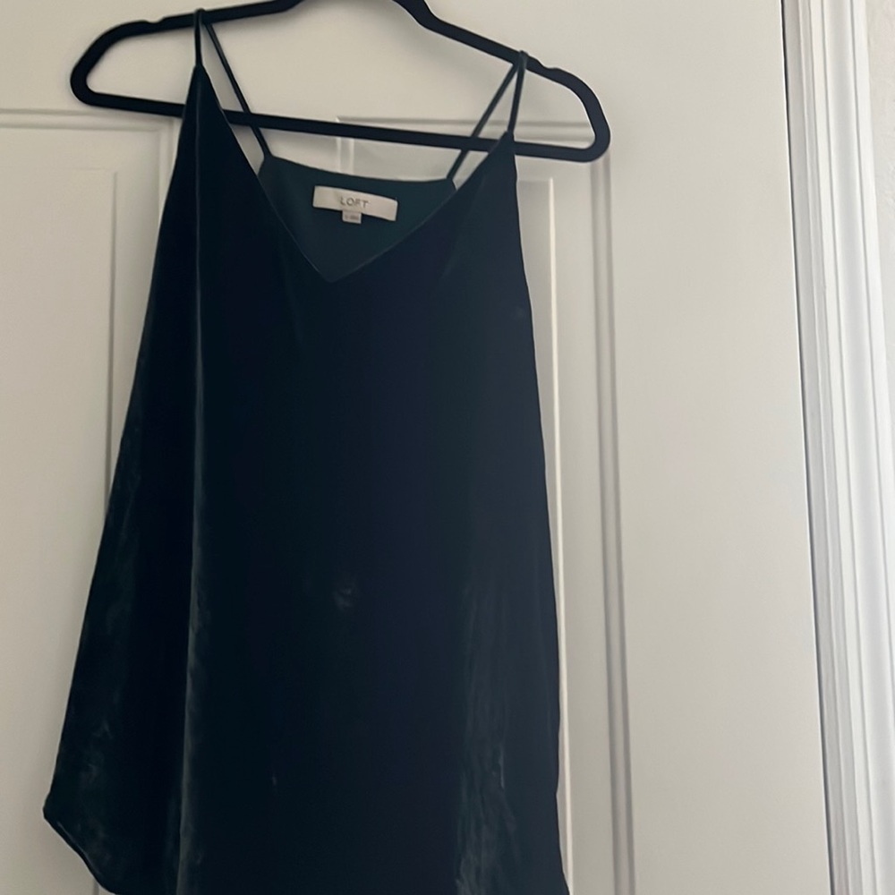 Deep green strap blouse